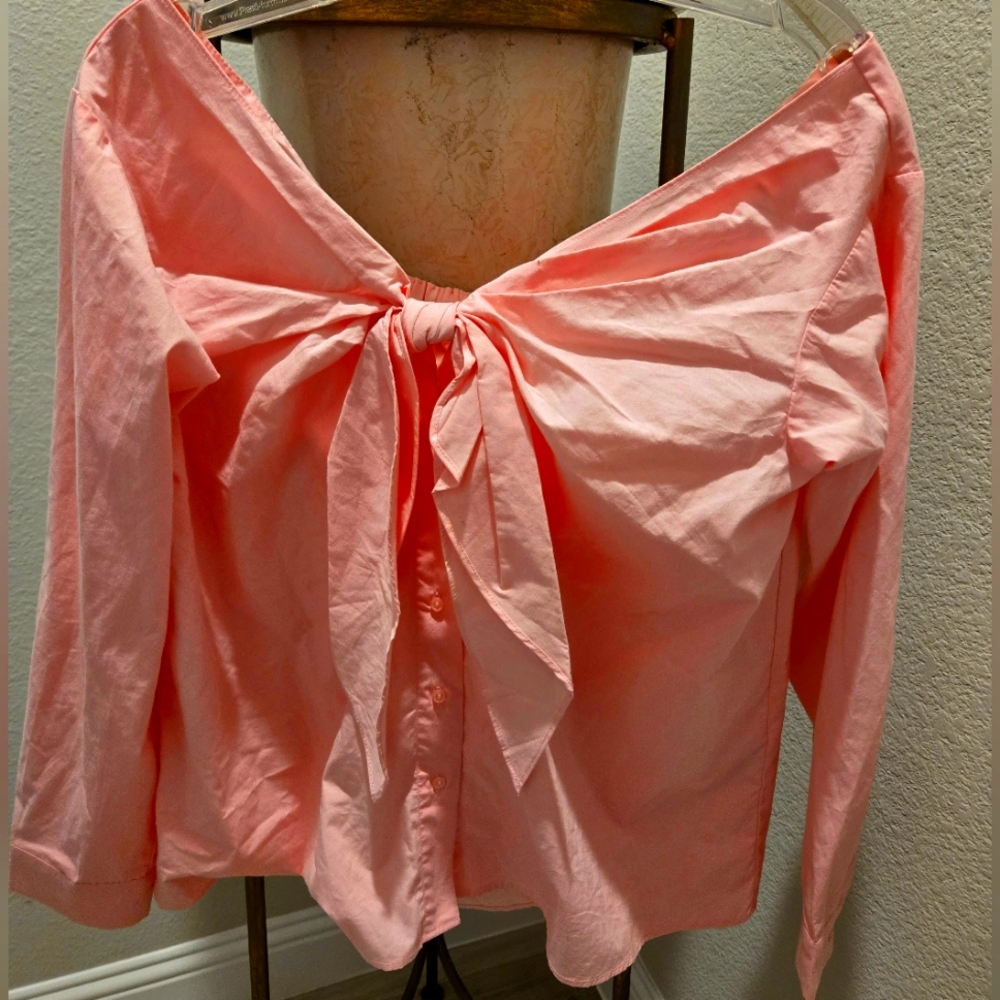 H&M Pink Off-Shoulder Ladies Blouse- Size 14